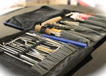 Tool set for piano technicians